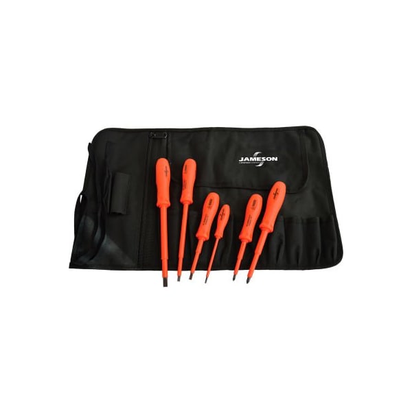 Jameson Tools 1000V Insulated Screwdriver Set, 6-Piece